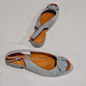 GENTLE SOULS Elegant Women's Blue Slingback Slip On Sandals Size 10